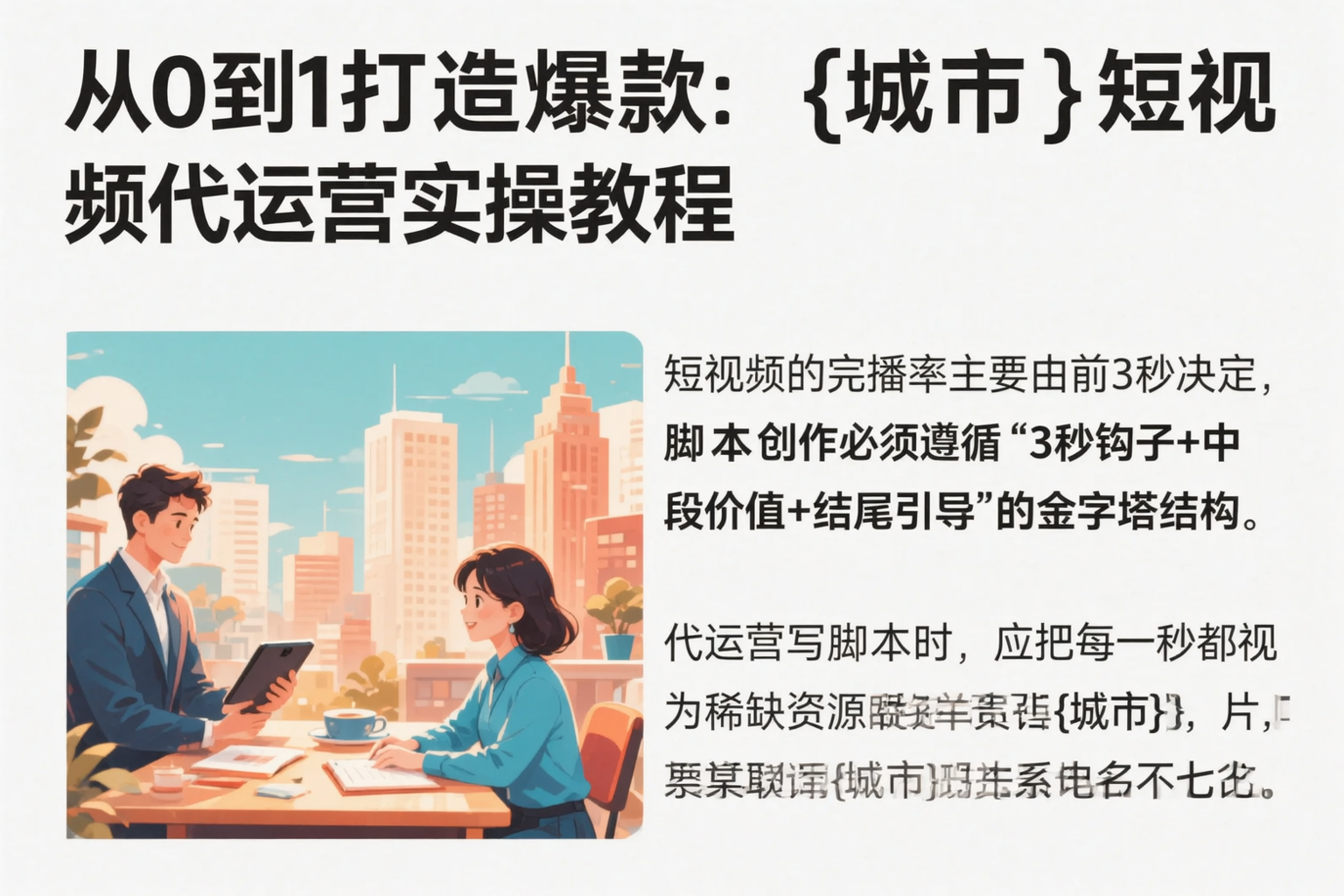 从0到1打造爆款：牟定短视频代运营实操教程